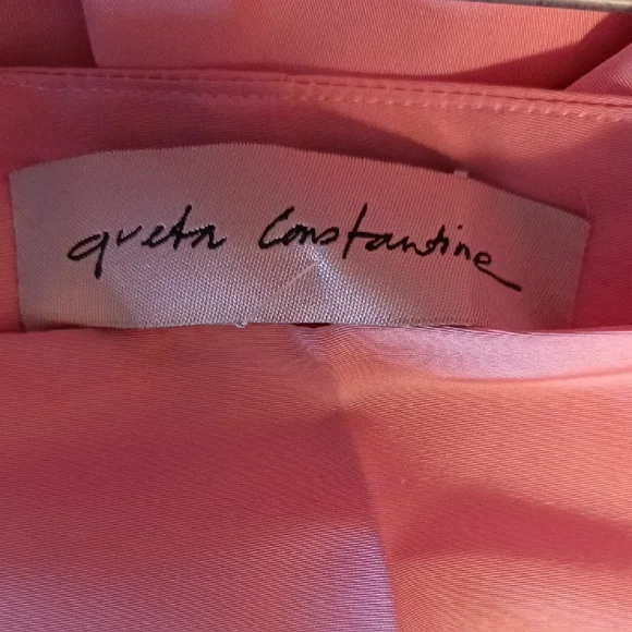 Greta Constantine Wide Leg Super High Waisted Long Structured Silk Trousers XS-S - Picture 6 of 12